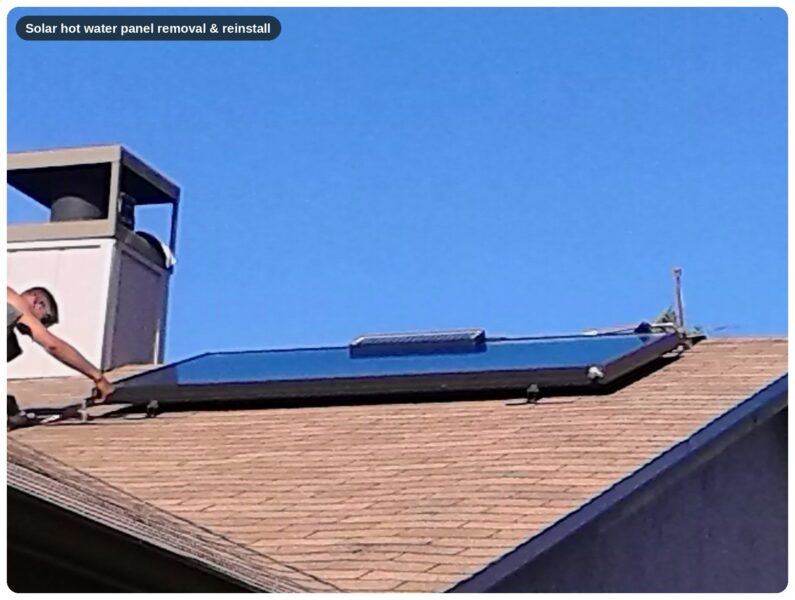 Solar hot water panel removal and reinstall (detach and reset) for roof replacement in Clearwater, FL